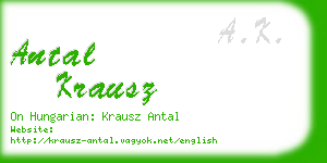 antal krausz business card